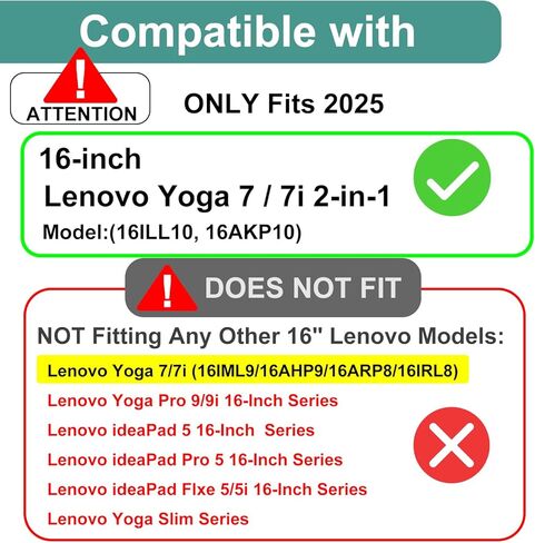 KEANBOLL 2-Pack Tempered Glass Screen Protector for Lenovo Yoga 7 / 7i 16" 2-in-1 (16ILL10 / 16AKP10-2025 Release Model) Touchscreen Laptop, Ultra Clear, 9H Hardness, Anti Scratch in Saudi Arabia