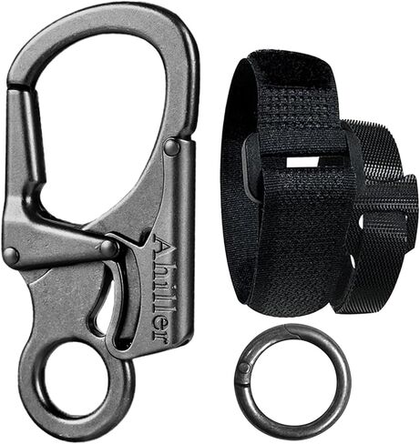 Ahiller Double Locking Carabiner Clip - Zinc Alloy Mens Keychain with Key Rings,Heavy Duty Multitool Carabiner for Keys Camping Sports Hiking Backpack in Kuwait