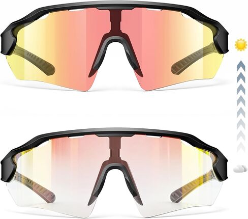 InnerKing Photochromic Cycling Sunglasses for Men Women, Transition Bike Glasses, UV Protection Eyewear for Fishing Running in Saudi Arabia