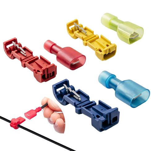 REDGOOSE 240 قطعة T موصلات أسلاك الصنبور 22-10 AWG ذاتية التعرية سريعة التوصيل سلك كهربائي محطات المجرف مجموعة متنوعة in Kuwait