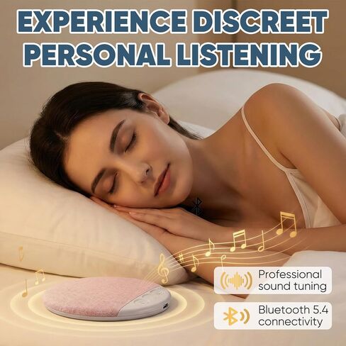 Bluetooth Pillow Speaker for Sleeping, Mini Portable Under Pillow Speaker with White Noise Timer Wireless Sleep Aid, Sleep Pillow Speaker with Bluetooth 6.0, for Bedtime Music in Saudi Arabia