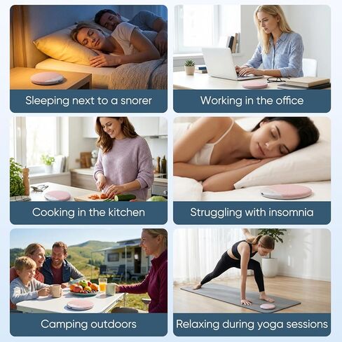 Bluetooth Pillow Speaker for Sleeping, Mini Portable Under Pillow Speaker with White Noise Timer Wireless Sleep Aid, Sleep Pillow Speaker with Bluetooth 6.0, for Bedtime Music in Saudi Arabia