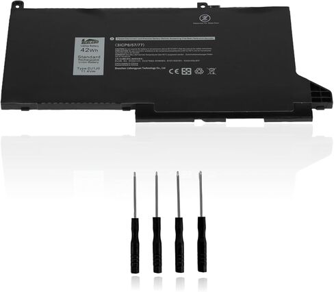 استبدال بطارية DJ1J0 لسلسلة Dell Latitude 12/13 7000 7280 7290 E7280/E7380/E7490، بطارية ليثيوم أيون قابلة لإعادة الشحن 3684 مللي أمبير في الساعة، متوافقة مع DJ1JO 451-BBZL C27RW PGFX4 ONFOH in Kuwait