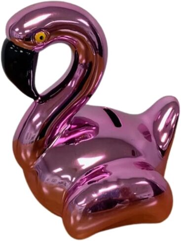 Creative Gifts International Puffy Unicorn Piggy Bank, White and Rainbow, Ceramic, 5" x 7", Gift Boxed in Kuwait