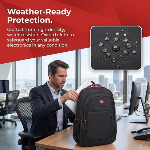 New Model Large Capacity Travel Backpack for Men - Durable Nylon Premium Quality Adjustable Straps Multi-Compartment Outdoor Travel Water Resistant Backpack Red in Saudi Arabia