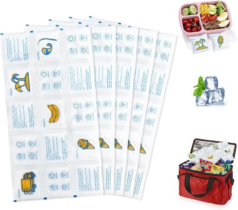 Dry Ice Packs for Shipping Frozen Food, Reusable Long Lasting Cold Packs for Cooler or Lunch Boxes, Flexible Freezer Ice Sheets for Shipping, Gel Ice Freezer Packs for Camping, 5 Sheets 75cells in Saudi Arabia