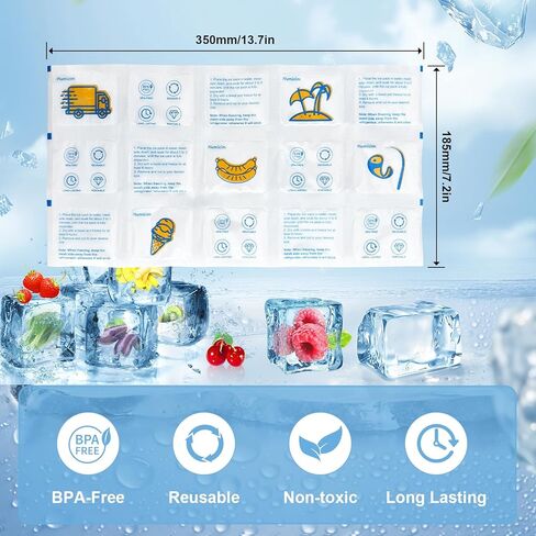 Dry Ice Packs for Shipping Frozen Food, Reusable Long Lasting Cold Packs for Cooler or Lunch Boxes, Flexible Freezer Ice Sheets for Shipping, Gel Ice Freezer Packs for Camping, 5 Sheets 75cells in Saudi Arabia