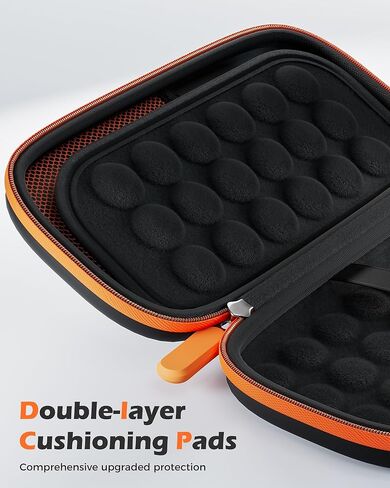 حقيبة حمل صلبة ProCase لـ 2025 SanDisk Extreme Pro SSD المحمولة مع USB4 4 تيرابايت 2 تيرابايت، محرك أقراص الحالة الصلبة الخارجي USB-C غطاء حماية للسفر EVA مع 3 فتحات للبطاقات - أسود in Saudi Arabia
