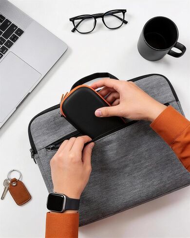 حقيبة حمل صلبة ProCase لـ 2025 SanDisk Extreme Pro SSD المحمولة مع USB4 4 تيرابايت 2 تيرابايت، محرك أقراص الحالة الصلبة الخارجي USB-C غطاء حماية للسفر EVA مع 3 فتحات للبطاقات - أسود in Saudi Arabia
