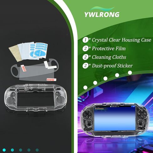 Transparent Hard Shell Case Cover for PlayStation PS Vita PSV 1000 Protective Hard Crystal Clear Case Accessories Replacement Parts in Saudi Arabia