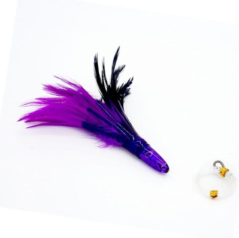 Set of 5 Colors Trolling Tuna Lures Saltwater Fishing Lures for Marlin Mahi Dolphin Durado Wahoo with Fully Rigged and Hooks-Jet Head Feather in Saudi Arabia