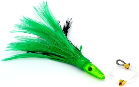 Set of 5 Colors Trolling Tuna Lures Saltwater Fishing Lures for Marlin Mahi Dolphin Durado Wahoo with Fully Rigged and Hooks-Jet Head Feather in Saudi Arabia