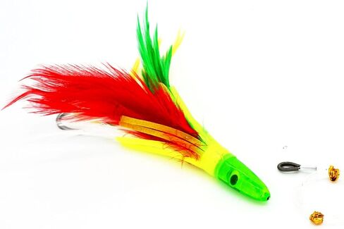Set of 5 Colors Trolling Tuna Lures Saltwater Fishing Lures for Marlin Mahi Dolphin Durado Wahoo with Fully Rigged and Hooks-Jet Head Feather in Saudi Arabia