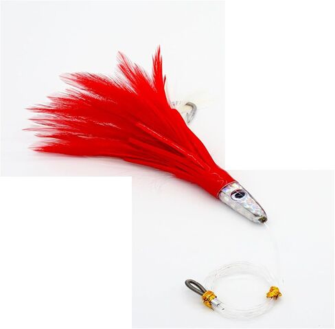 Set of 5 Colors Trolling Tuna Lures Saltwater Fishing Lures for Marlin Mahi Dolphin Durado Wahoo with Fully Rigged and Hooks-Jet Head Feather in Saudi Arabia