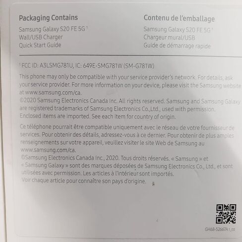 Samsung Galaxy S20 FE 5G, 128GB + 6GB RAM, Navy - Unlocked (Renewed) in Saudi Arabia