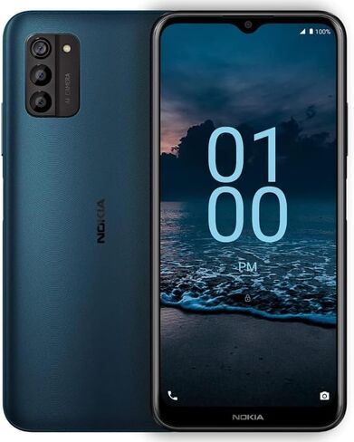 Nokia G100 | Boost Mobile | Android 12 | 2-Day Battery | US Version | 3/32GB | 6.52-Inch Screen | 13MP Triple Camera | Nordic Blue (Renewed) in Saudi Arabia