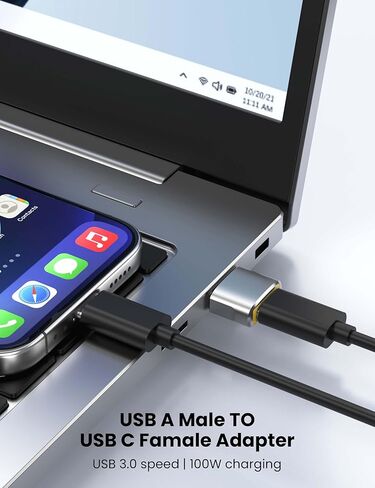 10-Pack USB to USB C Adapters, USBC Female to USB A Male Adapter,Type C Converter Charger for iPhone 11 12 13 14 15 16 17 Pro Max,iPad Pro Air 4 Mini 6,Samsung Galaxy S25 S24 S23 S22,Pixel in Saudi Arabia