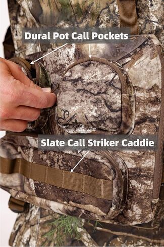 Realtree Camo Spring Thunder Turkey Vest with padded seat, adjustable fit, breathable run-and-gun design, Limited Edition in Saudi Arabia