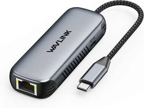 WAVLINK 5Gbps USB C Ethernet Adapter with 95W Power Delivery, 5G/2.5G/1G/100M/10M, Thunderbolt 5/4/3 & USB4 Compatible, Aluminum, for MacBook Neo/Pro/Air M4/M3/M2/M1, iPad Pro, Windows 11 WL-NWU341GD in Saudi Arabia