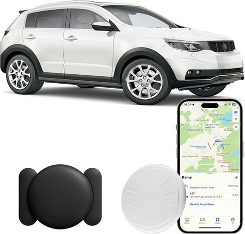 جهاز تعقب GPS للمركبات، جهاز تعقب مكون من قطعتين للمركبات يعمل مع Find My (iOS فقط)، أجهزة تتبع للسيارات المخفية مع حافظة مغناطيسية، بدون رسوم شهرية، أجهزة تعقب GPS مقاومة للماء in Saudi Arabia