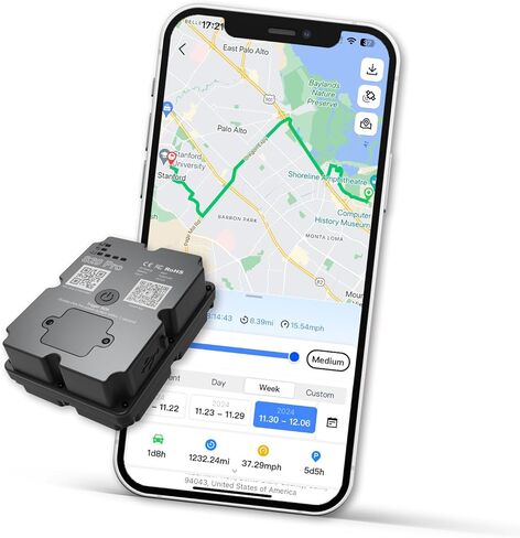 WANWAYTECH GPS Tracker Vehicle - 4G LTE Real-Time GPS Tracking Device for Cars/Trucks, 7500mAh Battery, Worldwide Coverage, App Alerts, Subscription Required in Saudi Arabia