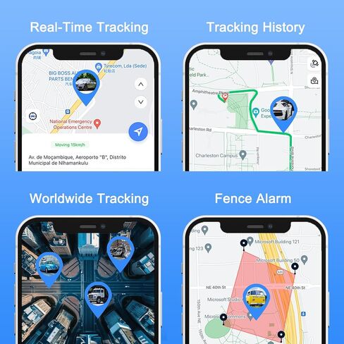WANWAYTECH GPS Tracker Vehicle - 4G LTE Real-Time GPS Tracking Device for Cars/Trucks, 7500mAh Battery, Worldwide Coverage, App Alerts, Subscription Required in Saudi Arabia