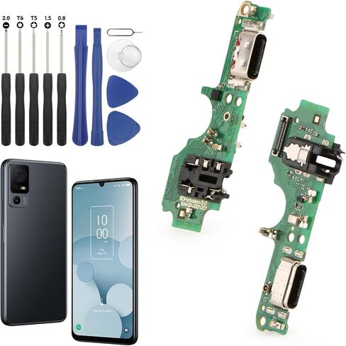 Dock Connector for TCL 40XL 5G Charging Port Flex Cable Replacement for TCL 40XL 5G T608DL T608M USB Charger Dock Board Connector with Tools(Black) in Saudi Arabia