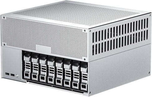 Thdeukoty Desktop NAS 8-Bay, Ultra 9 285H AI CPU, 32GB LPDDR5X 8400Mhz RAM, 2 x 10GbE, 2 x M.2 NVMe Slots, HD/DP, PCIe 4.0 x 8 Slot, USB 4, Support Dual System Network Attached Storage (Diskless) in Saudi Arabia
