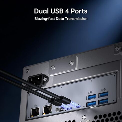Thdeukoty Desktop NAS 8-Bay, Ultra 9 285H AI CPU, 32GB LPDDR5X 8400Mhz RAM, 2 x 10GbE, 2 x M.2 NVMe Slots, HD/DP, PCIe 4.0 x 8 Slot, USB 4, Support Dual System Network Attached Storage (Diskless) in Saudi Arabia
