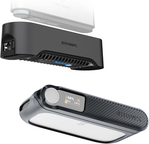 PocketCloud Dock with M.2 NVMe Slot, 2.5GbE Ethernet, PD Charging, USB-A Ports & Silicone Protective Case, Soft Shock-Absorbing Cover for PocketCloud, Scratch-Resistant, Flexible Fit in Saudi Arabia