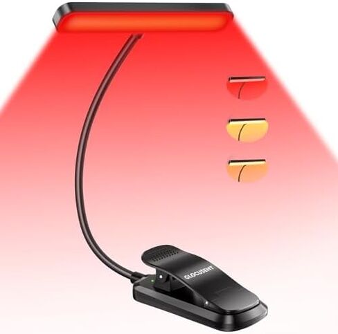 ضوء كتاب Glocusent USB قابل لإعادة الشحن مع 3 أوضاع للضوء الأحمر in Kuwait