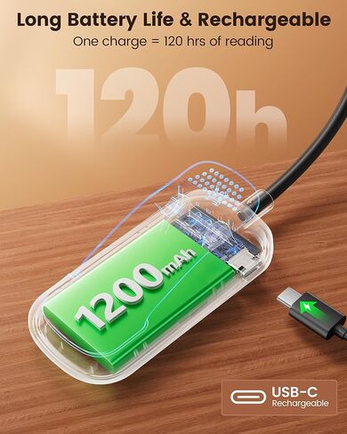 ضوء كتاب Glocusent USB قابل لإعادة الشحن مع 3 أوضاع للضوء الأحمر in Kuwait