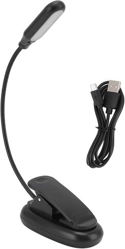 Garosa LED Clamp On Light USB Rechargeable Adjustable Lamp with 3 Light Settings for Reading and Study in Saudi Arabia