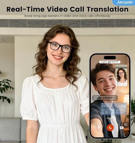 نظارات الذكاء الاصطناعي الذكية للرجال والنساء مع ترجمة فورية وصوت بلوتوث، نظارات ترجمة 115 لغة مع مكبرات صوت مفتوحة للأذن، مكالمات بدون استخدام اليدين، حماية من الضوء الأزرق لهاتف iPhone Android in Kuwait
