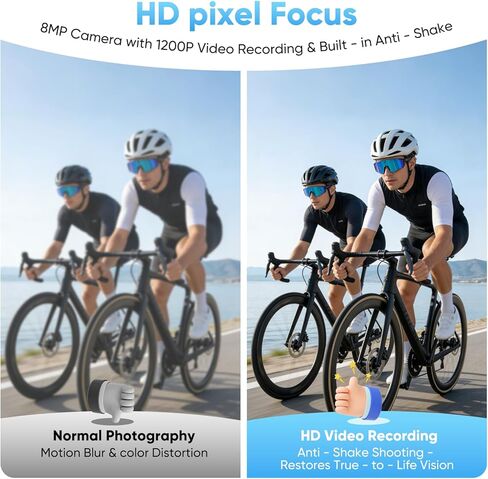 AI Smart Glasses with Camera 4K – Video Recording Glasses with EIS Stabilization, ChatGPT Enabled, IP66 Waterproof, Polarized Sports Sunglasses for Cycling, Outdoor Activities – Great Gift for Men in Saudi Arabia