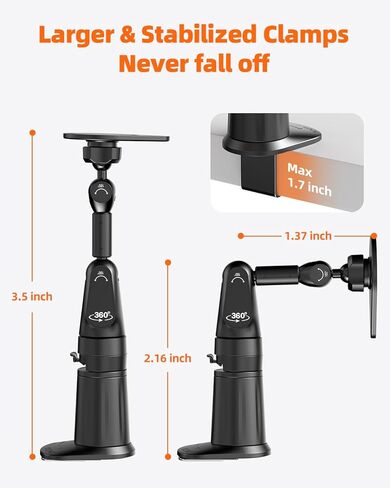 2 in 1 Magnetic Phone Holder Desk Mount, Cell Phone Clamp Clip for Pole Desk, Magnetic Phone Stand with Suction Cup, Compatible for iPhone 17 16,15, 14, 13 12 Pro/Max Samsung Galaxy, Google in Saudi Arabia