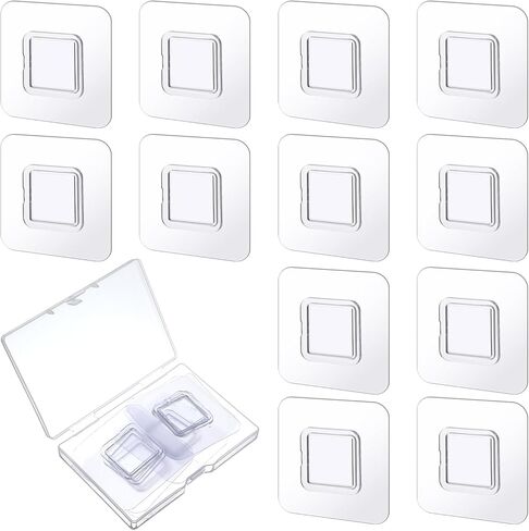 12 PCS Shower Phone Holder, Shower Adhesive Replacement, Self-adhesive Sticker Replacement, Wall Mounted Replacements Sticky pads, Waterproof Replacements Adhesive Strip for Dispenser Wall Mounted in Saudi Arabia