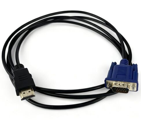 كابل HDMI ذكر إلى VGA ذكر كابل محول فيديو 1080P لمشغل DVD للكمبيوتر الشخصي 1080P HDTV، 5.58 قدم in Kuwait