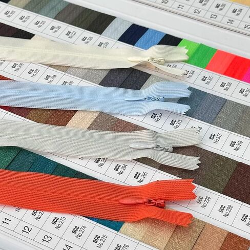 30Pcs 23Inch Silk Invisible Zipper Lace Tape Closed Clothes Dress Sewing Craft for Skirts Dresses Assorted Color (15 Color) in Saudi Arabia