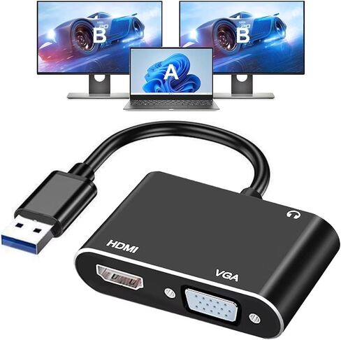 محول HDMI إلى VGA متطور 2M 1080P Full HD - أسود in Kuwait