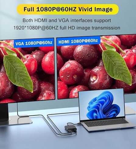 محول VGA إلى HDMI مكرر بدقة 1080P Full HD - أسود in Kuwait