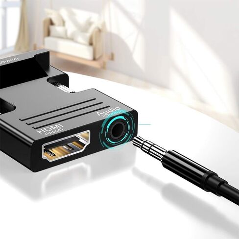 Optimized Gold-Plated HDMI to VGA Adapter 1080P Full HD for Raspberry Pi - Black in Saudi Arabia