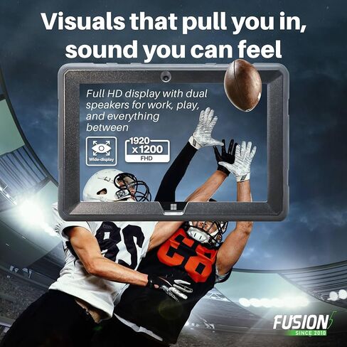 كمبيوتر لوحي Fusion5 مدمج في الولايات المتحدة الأمريكية مقاس 10.1 بوصة بنظام Windows 11 Professional - ذاكرة وصول عشوائي 12 جيجابايت ومحرك أقراص SSD سعة 512 جيجابايت، Intel الجيل الثالث عشر، كمبيوتر لوحي Windows عالي الدقة بالكامل، USB C، HDMI - ضمان كامل in Kuwait