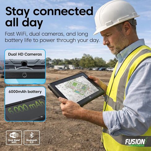 كمبيوتر لوحي Fusion5 مدمج في الولايات المتحدة الأمريكية مقاس 10.1 بوصة بنظام Windows 11 Professional - ذاكرة وصول عشوائي 12 جيجابايت ومحرك أقراص SSD سعة 512 جيجابايت، Intel الجيل الثالث عشر، كمبيوتر لوحي Windows عالي الدقة بالكامل، USB C، HDMI - ضمان كامل in Kuwait