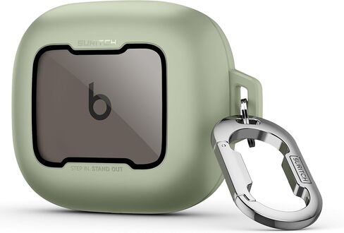 SURITCH Case for Beats Powerbeats Fit Case Cover, Magnetic Bumper Cases for Powerbeats Fit Earbuds 2025, Shockproof Protective Cover with Magnetic Lock & Carabiner for Workout, Sport, Travel, Black in Saudi Arabia