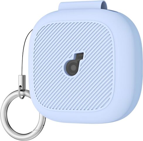 حافظة سيليكون من Geiomoo لجهاز Anker Soundcore P31i، غطاء حماية ناعم ومرن مقاوم للخدش مع حلقة تسلق (أسود) in Kuwait