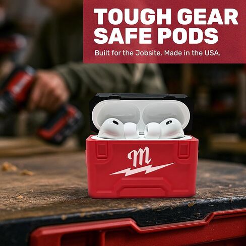 Airpod Pro 3 Case for Milwaukee Packout – Durable Toolbox Design - Made in USA in Saudi Arabia