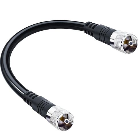 RG8x Coax Cable, 2 Pack 2ft CB Jumper Cable PL259 UHF Connector 50 ohm Low Loss for Ham Radio, Antenna Analyzer, Dummy Load and SWR Meter in Saudi Arabia