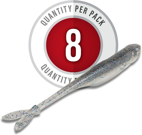 Strike King Spotlight Split Minnow Fishing Lure, Soft Plastic Jerkbait, 8-Pack in Saudi Arabia