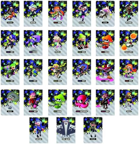 27Pcs NFC Mini Cards for Splat 3&2: Complete Set of 27 Unique Collectible Cards in Saudi Arabia